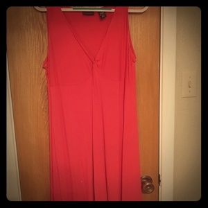 Orange sleeveless dress
